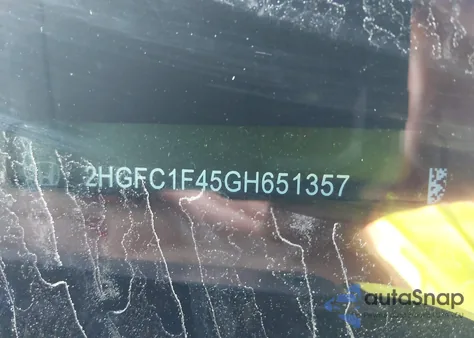 2016 Honda Civic Ex-T z USA, uszkodzony, nr VIN 2HGFC1F45GH651357